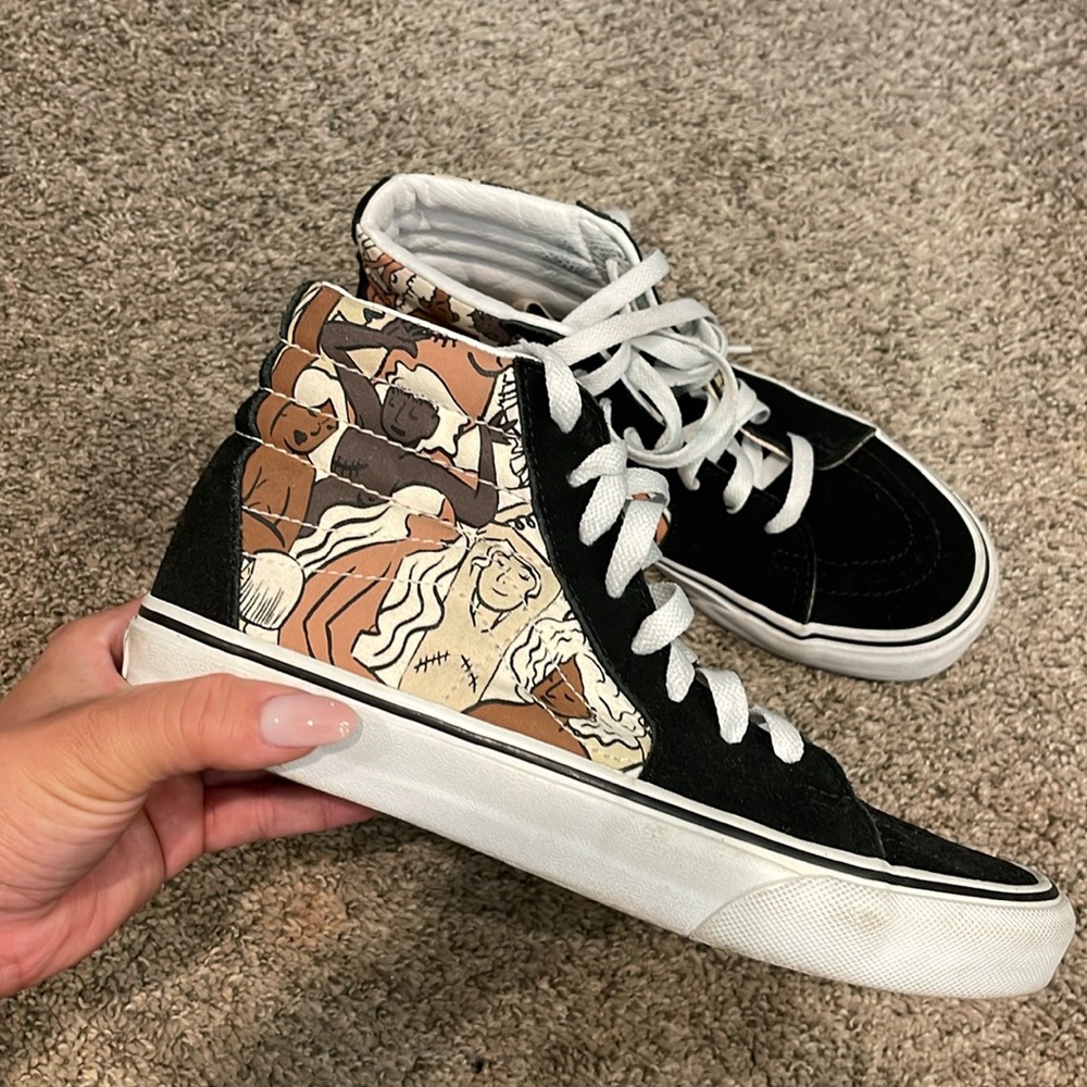 Custom VANS high top shoe Breast cancer awareness